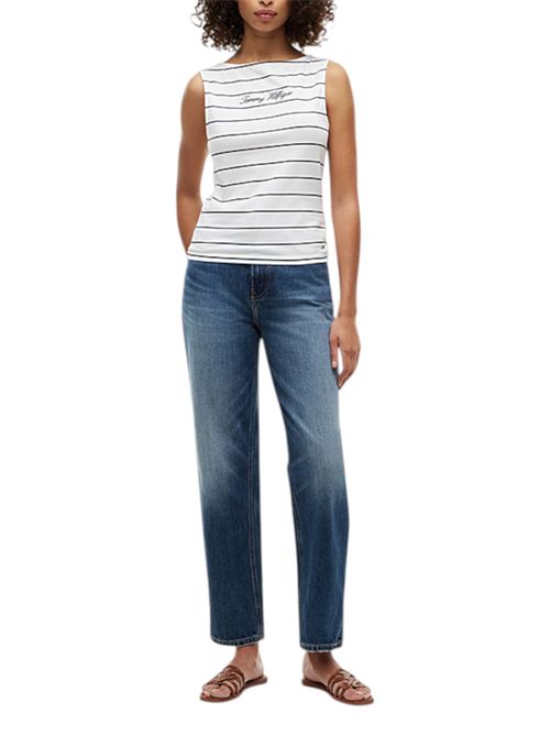 Canotta slim fit con scollatura a barca TOMMY HILFIGER | WW0WW509470A4