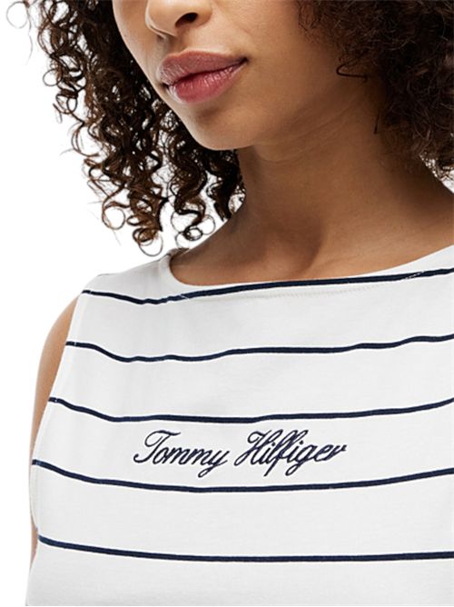 Canotta slim fit con scollatura a barca TOMMY HILFIGER | WW0WW509470A4