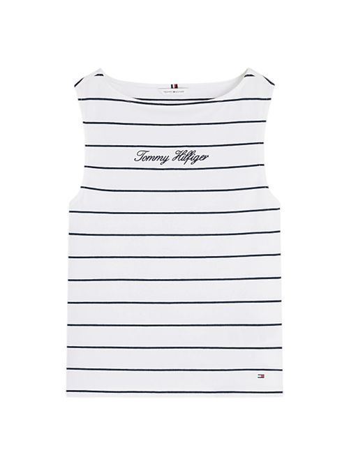 Canotta slim fit con scollatura a barca TOMMY HILFIGER | WW0WW509470A4