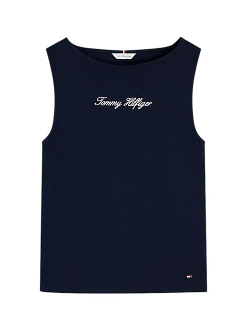 Canotta slim fit con scollatura a barca TOMMY HILFIGER | WW0WW50947C1G