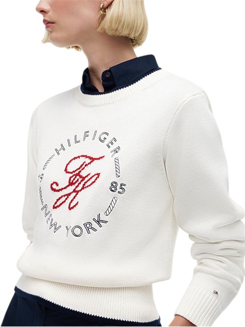 Pullover relaxed fit con logo ricamato TOMMY HILFIGER | WW0WW51007Z00