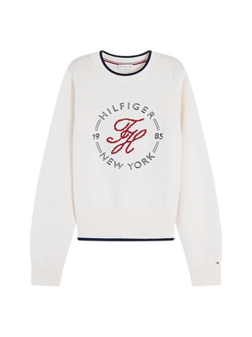 Pullover relaxed fit con logo ricamato TOMMY HILFIGER | WW0WW51007Z00