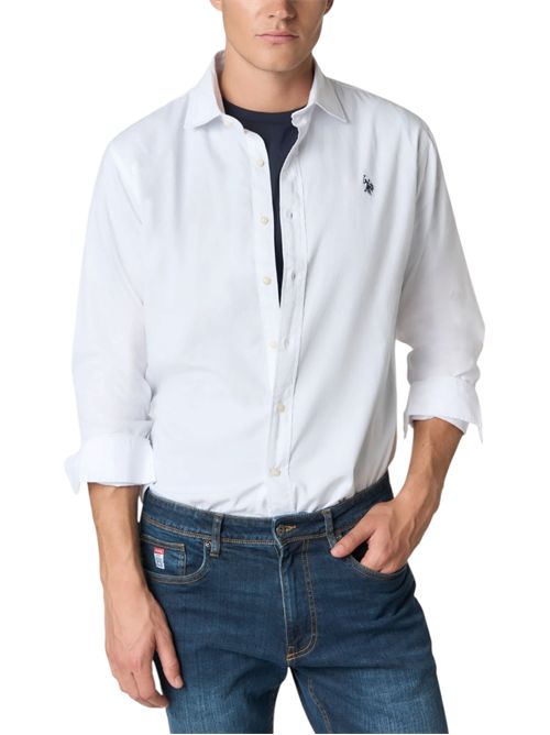 Camicia slim fit in cotone oxford con colletto classico U.S. POLO ASSN | US44104002100