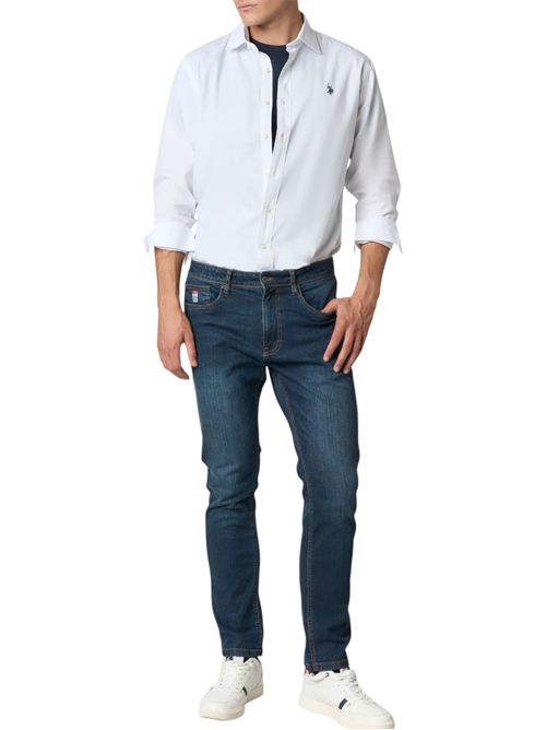Camicia slim fit in cotone oxford con colletto classico U.S. POLO ASSN | US44104002100