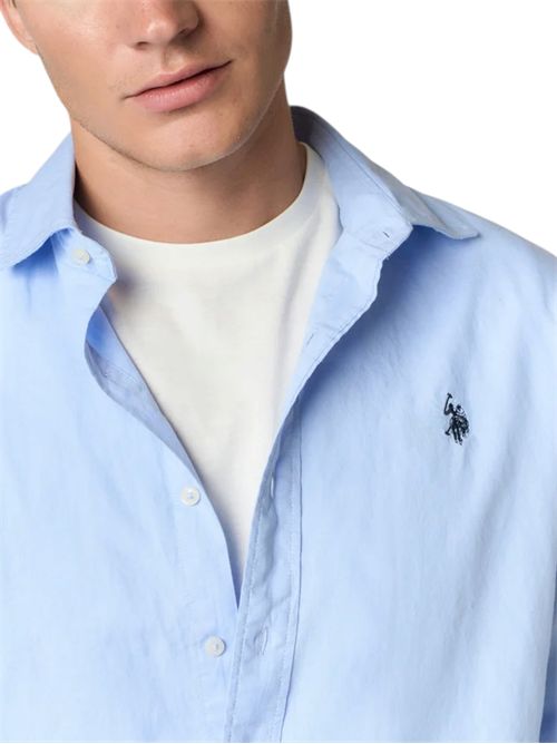 Camicia slim fit in cotone oxford con colletto classico U.S. POLO ASSN | US44104002130