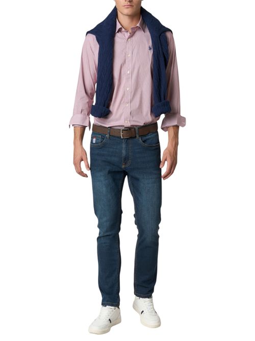Camicia uomo slim fit a righe U.S. POLO ASSN | US44104010750