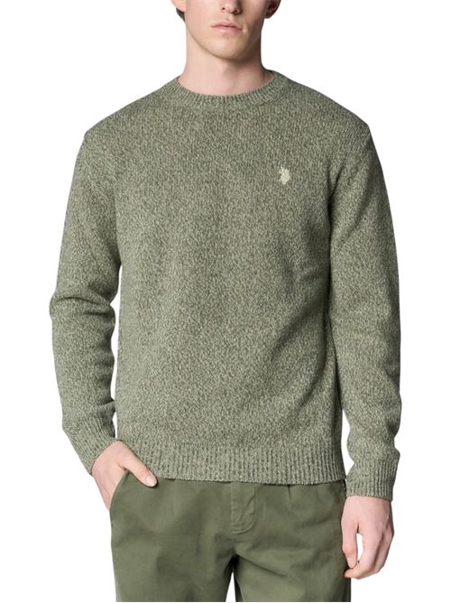 Maglia girocollo in misto lana Premium Quality con effetto mouliné U.S. POLO ASSN | US44173033542