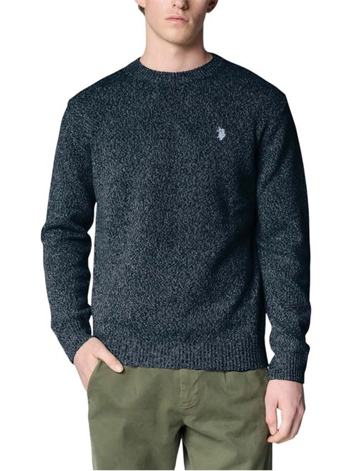 Maglia girocollo in misto lana Premium Quality con effetto mouliné U.S. POLO ASSN | US44173033577