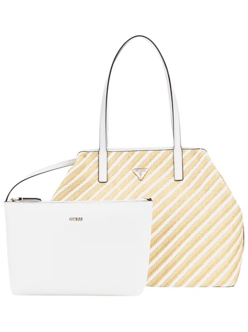 Maxi Shopper Vikky rafia bianco naturale GUESS | WS931829BIANCO/NATURALE