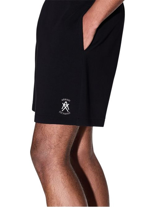 Bermuda in cotone tecnico con logo laterale ARMANI EXCHANGE | XM001773-AF10818UC001