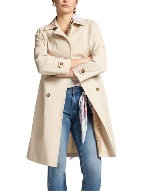 Trench doppiopetto in gabardina ELENA MIRO | F244P000187N02