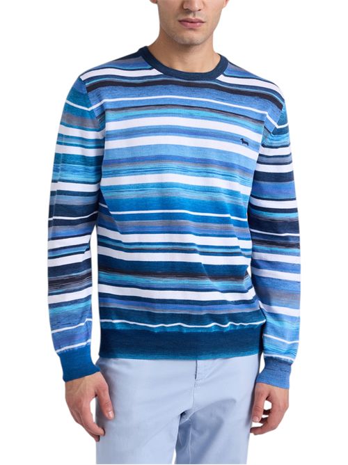 Pullover girocollo righe sfumate HARMONT & BLAINE | HRQ886031055844