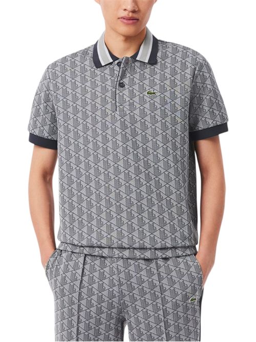 Polo dal taglio classico in jacquard con monogramma LACOSTE | DH141741I