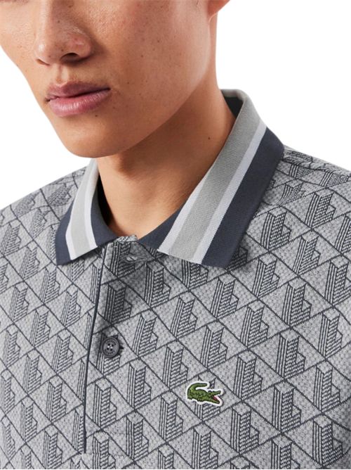 Polo dal taglio classico in jacquard con monogramma LACOSTE | DH141741I