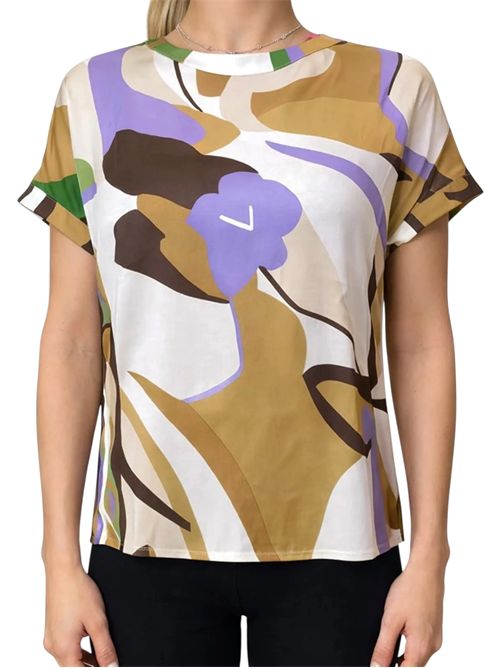 T-shirt in twill stampato emmrane EMME MARELLA | 2615111211001