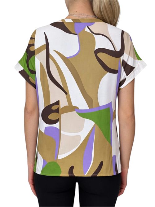 T-shirt in twill stampato emmrane EMME MARELLA | 2615111211001