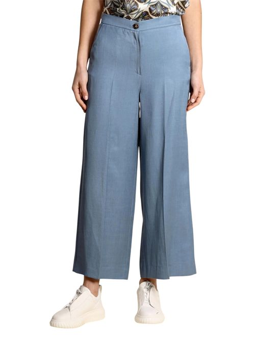 Pantalone dritto in twill di misto lino emmalcuno EMME MARELLA | 2615131041002