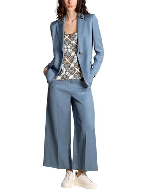 Pantalone dritto in twill di misto lino emmalcuno EMME MARELLA | 2615131041002