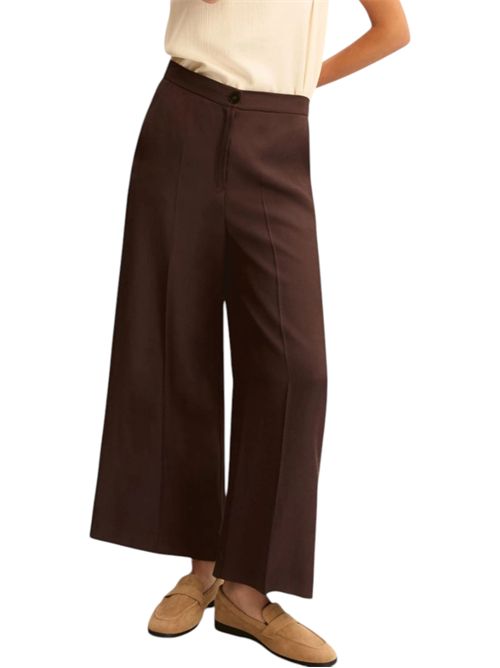 Pantalone dritto in twill di misto lino emmalcuno EMME MARELLA | 2615131041003