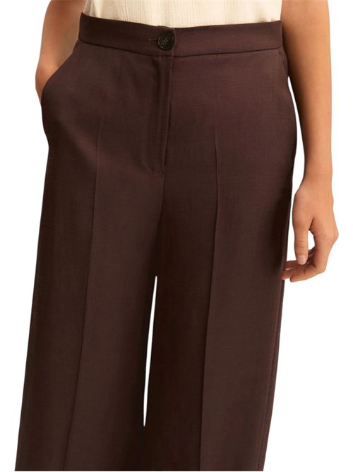 Pantalone dritto in twill di misto lino emmalcuno EMME MARELLA | 2615131041003