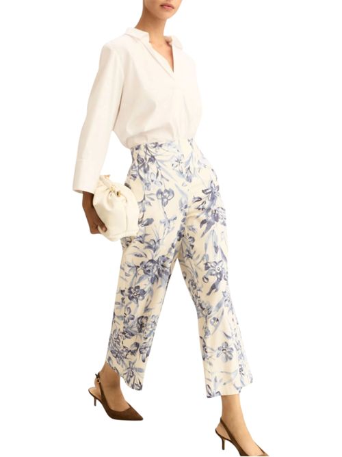 Pantaloni in cotone stretch  emmtapioca EMME MARELLA | 2615131191003