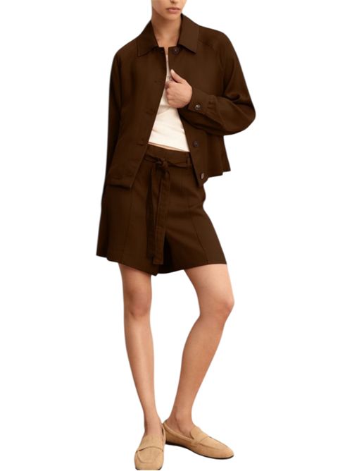 Bermuda in twill di misto lino emmbaia2 EMME MARELLA | 2615141031003