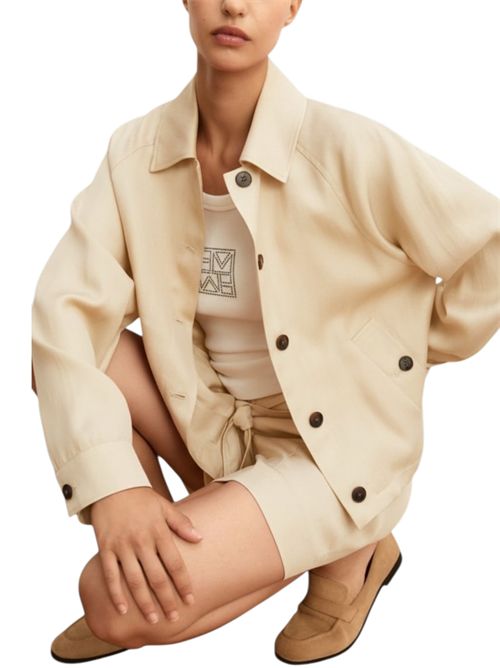 Giacchina in twill di misto lino emmbaia1 EMME MARELLA | 2615191051001