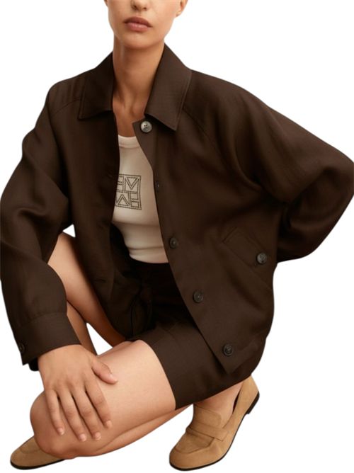 Giacchina in twill di misto lino emmbaia1 EMME MARELLA | 2615191051003