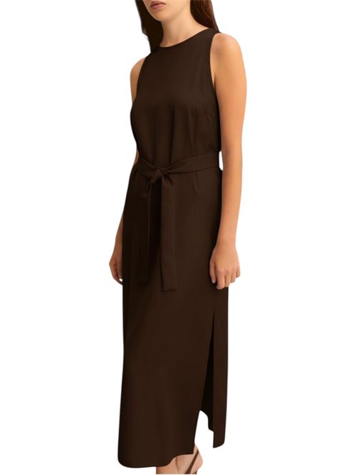 Abito smanicato in twill di misto lino emmacerbi EMME MARELLA | 2615221091003