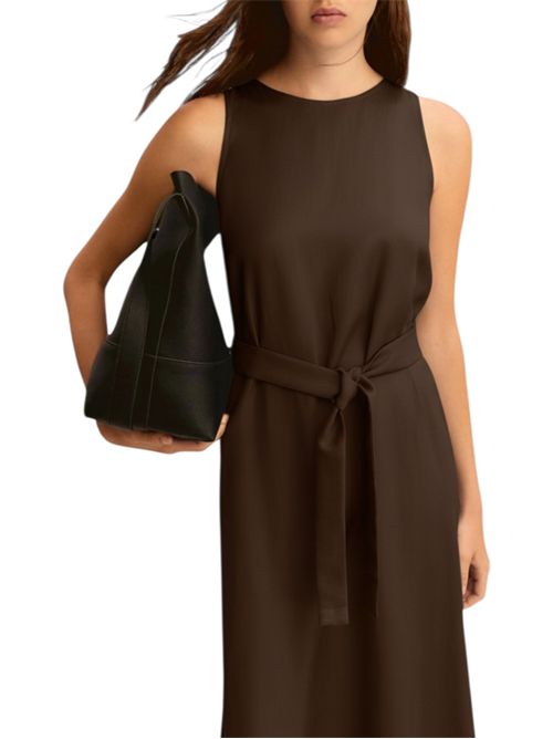 Abito smanicato in twill di misto lino emmacerbi EMME MARELLA | 2615221091003