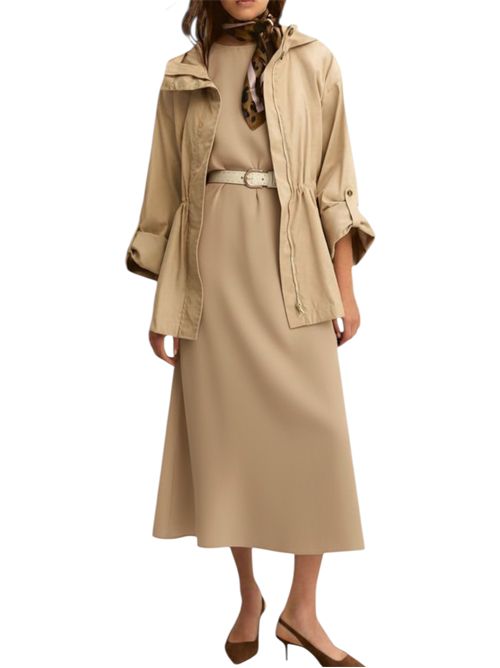 Abito smanicato in twill di misto lino emmacerbi EMME MARELLA | 2615221091005