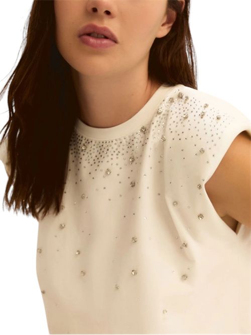 T-shirt smanicata con cristalli emmutopia EMME MARELLA | 2615941011001