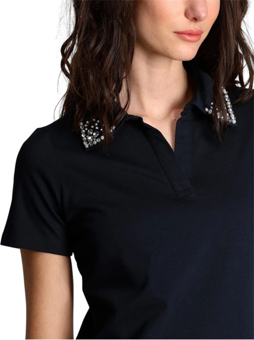 Polo con perle e cristalli emmonirica EMME MARELLA | 2615951011002
