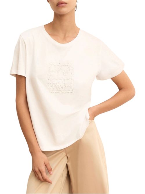 T-shirt con logo e paillette emmtema EMME MARELLA | 2615971031001