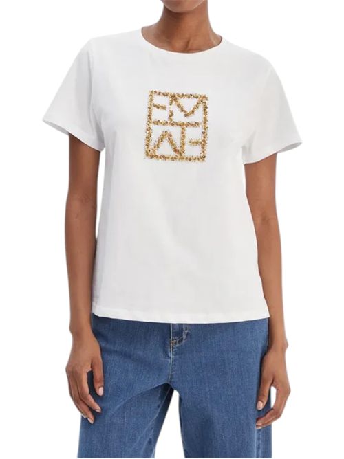 T-shirt con logo e paillette emmtema EMME MARELLA | 2615971031003
