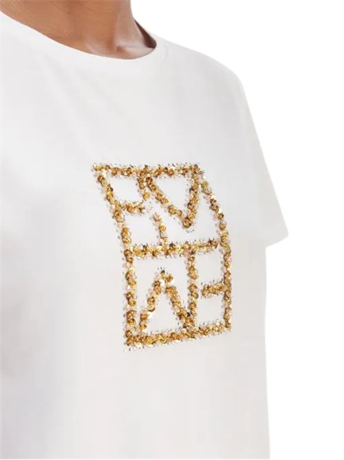 T-shirt con logo e paillette emmtema EMME MARELLA | 2615971031003