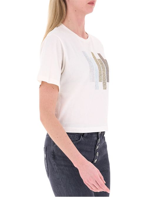 T-shirt girocollo con applicazioni emmtessile EMME MARELLA | 2615971071002