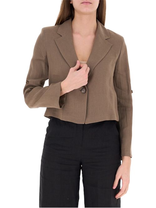 Blazer in lino con manica arrotolabile emmpapiro EMME MARELLA | 2615041042005