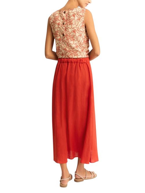 Gonna in lino con pieghe emmbiada EMME MARELLA | 2615101082002