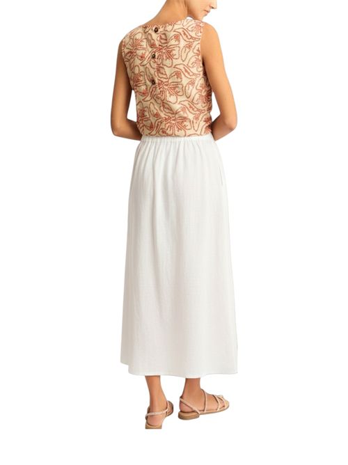 Gonna in lino con pieghe emmbiada EMME MARELLA | 2615101082003