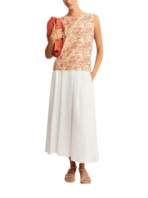 Gonna in lino con pieghe emmbiada EMME MARELLA | 2615101082003