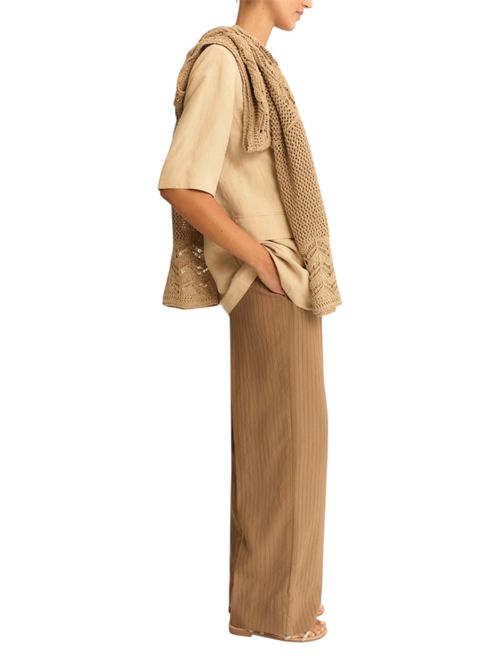 Pantalone dritto in misto viscosa emmangolo EMME MARELLA | 2615131022006
