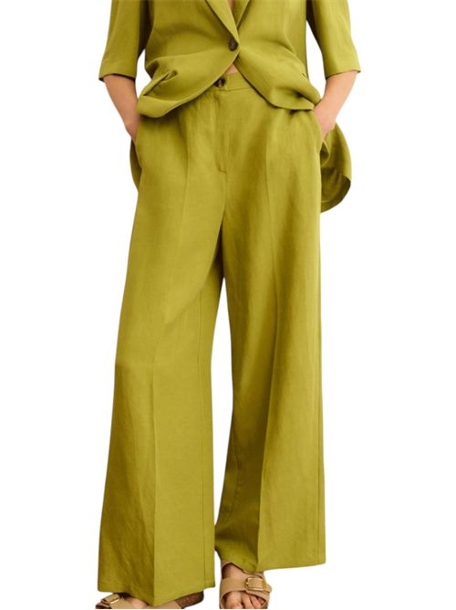 Pantalone fluido in viscosa e lino emmpera EMME MARELLA | 2615131102009