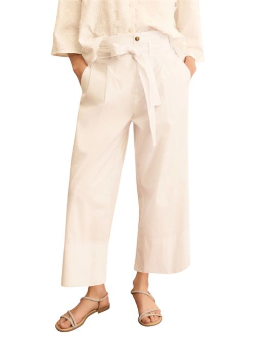 Pantalone in popeline con cintura emmboero EMME MARELLA | 2615131112002