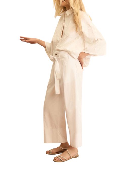 Pantalone in popeline con cintura emmboero EMME MARELLA | 2615131112002