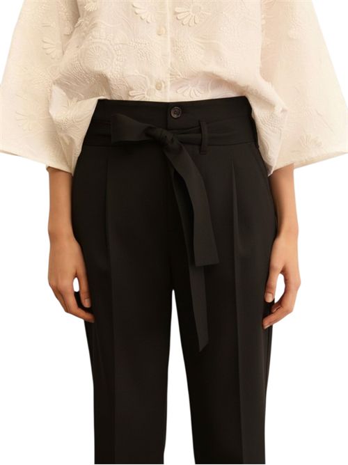 Pantalone in popeline con cintura emmboero EMME MARELLA | 2615131112007