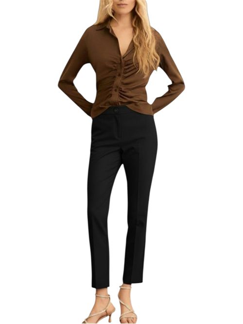 Pantalone dritto in popeline stretch  emmsvelto EMME MARELLA | 2615131122007