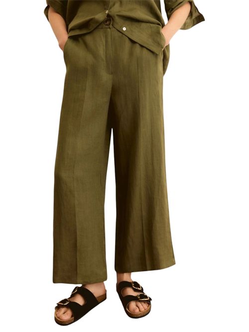 Pantalone dritto in lino emmclava EMME MARELLA | 2615131182008
