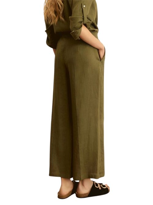 Pantalone dritto in lino emmclava EMME MARELLA | 2615131182008