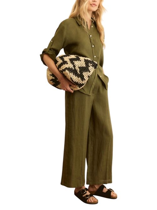 Pantalone dritto in lino emmclava EMME MARELLA | 2615131182008